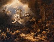 Angels Announcing the Birth of Christ to the Shepherds Govaert Flinck